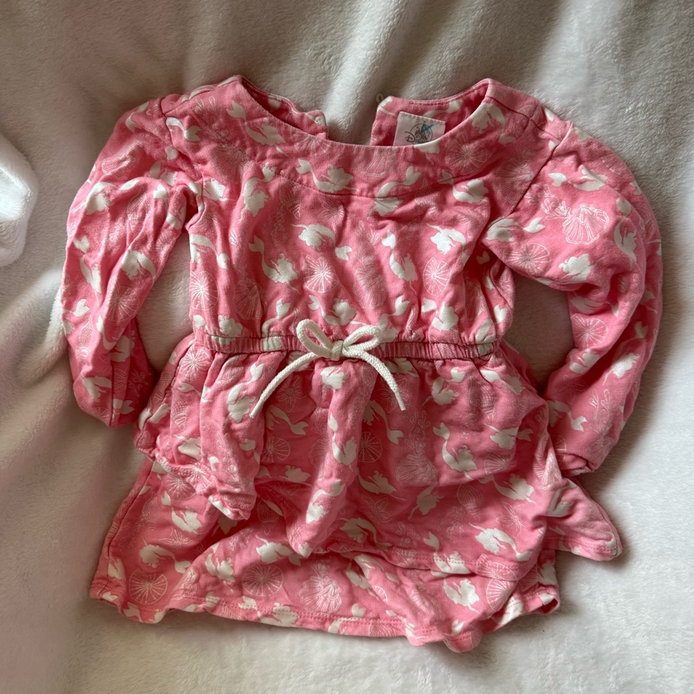 Pink authentic Disney Little Mermaid Long-Sleeve Dress
